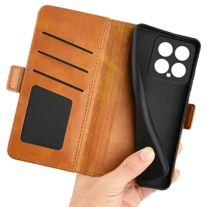 SIDE Peňaženkové puzdro pre Xiaomi 14 svetlohnedé