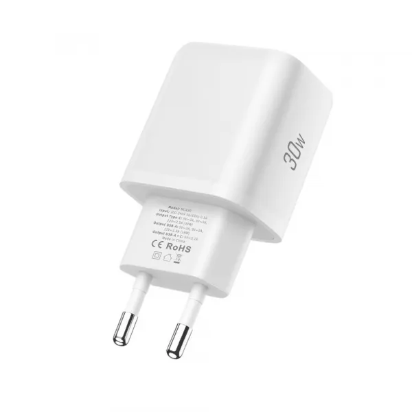 Tech-Protect NCA30 sieťová nabíjačka 30W PD QC + kábel Lightning, biela