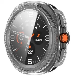 PC FULL COVER Plastový kryt so sklom pre Samsung Galaxy Watch8 Classic 46mm priehľadný