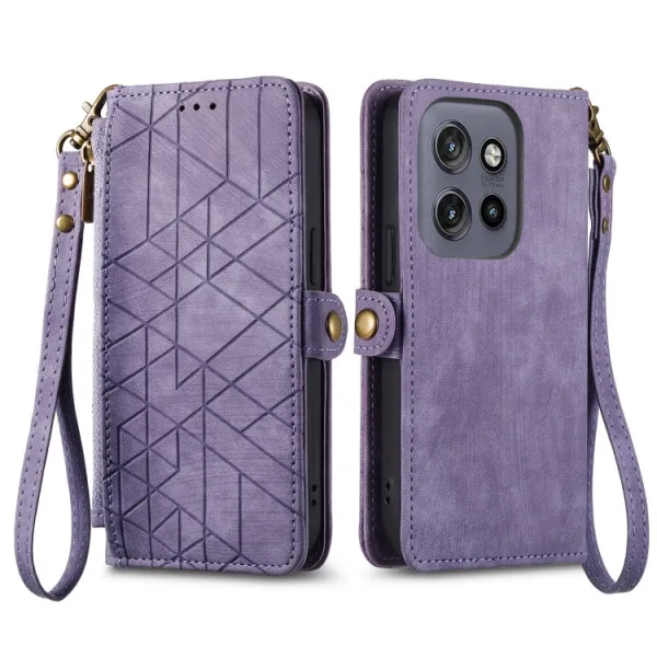 GEOM Peňaženkové puzdro pre Motorola Edge 60 Neo / 50 Neo / ThinkPhone 25 fialové