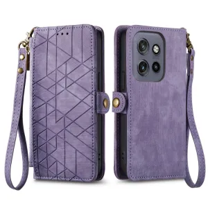GEOM Peňaženkové puzdro pre Motorola Edge 60 Neo / 50 Neo / ThinkPhone 25 fialové