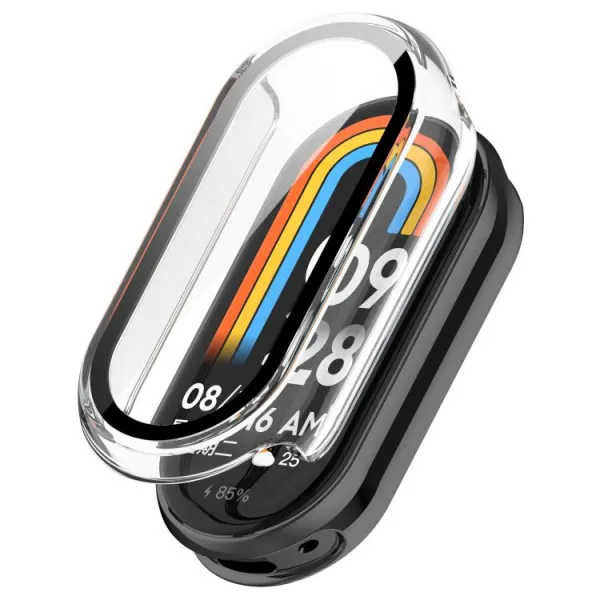 PC FULL COVER Plastový kryt so sklom pre Xiaomi Smart Band 10 / 10 NFC priehľadný