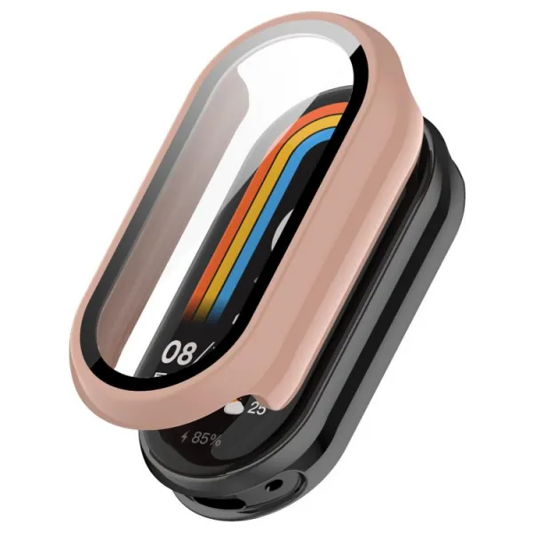 PC FULL COVER Plastový kryt so sklom pre Xiaomi Smart Band 10 / 10 NFC staroružový