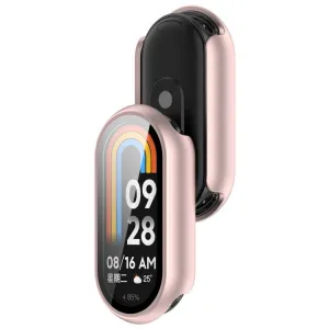 PC FULL COVER Plastový kryt so sklom pre Xiaomi Smart Band 10 / 10 NFC metalický ružový