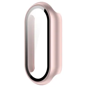 PC FULL COVER Plastový kryt so sklom pre Xiaomi Smart Band 10 / 10 NFC metalický ružový