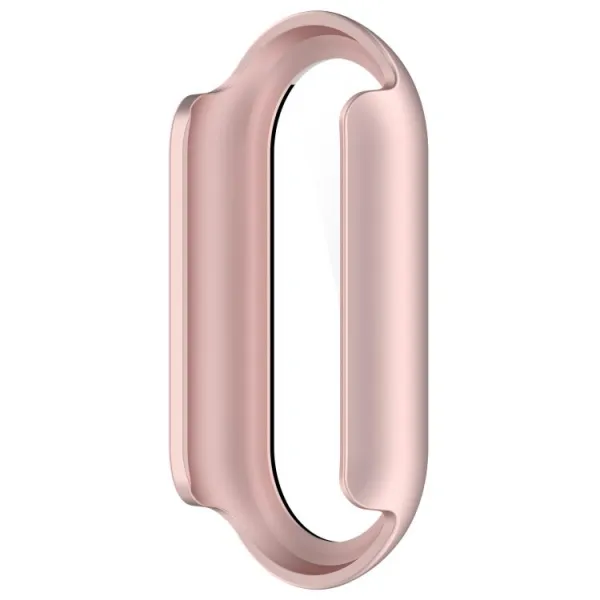 PC FULL COVER Plastový kryt so sklom pre Xiaomi Smart Band 10 / 10 NFC metalický ružový