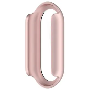 PC FULL COVER Plastový kryt so sklom pre Xiaomi Smart Band 10 / 10 NFC metalický ružový