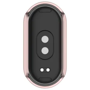 PC FULL COVER Plastový kryt so sklom pre Xiaomi Smart Band 10 / 10 NFC metalický ružový
