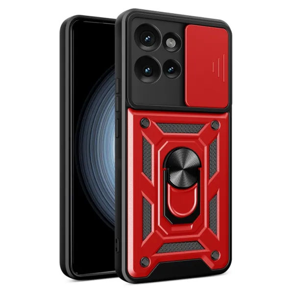 RING CAMERA Kryt s držiakom pre Motorola Edge 50 červený