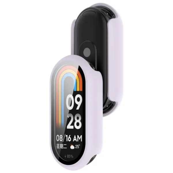 PC FULL COVER Plastový kryt so sklom pre Xiaomi Smart Band 10 / 10 NFC fialový