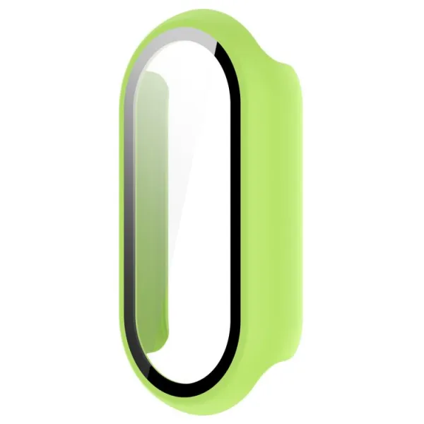 PC FULL COVER Plastový kryt so sklom pre Xiaomi Smart Band 10 / 10 NFC svetlozelený