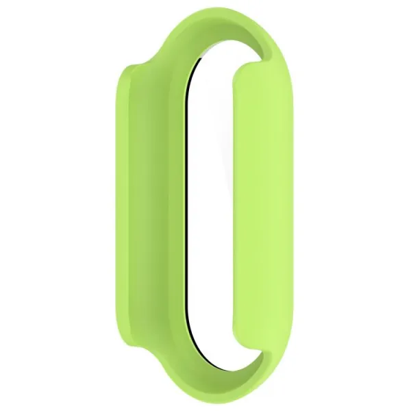 PC FULL COVER Plastový kryt so sklom pre Xiaomi Smart Band 10 / 10 NFC svetlozelený