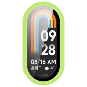 PC FULL COVER Plastový kryt so sklom pre Xiaomi Smart Band 10 / 10 NFC svetlozelený