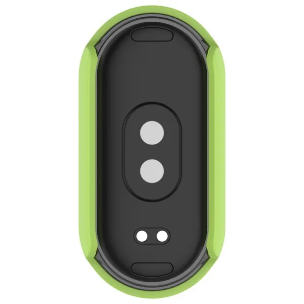PC FULL COVER Plastový kryt so sklom pre Xiaomi Smart Band 10 / 10 NFC svetlozelený