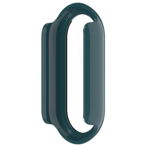 PC FULL COVER Plastový kryt so sklom pre Xiaomi Smart Band 10 / 10 NFC tmavozelený
