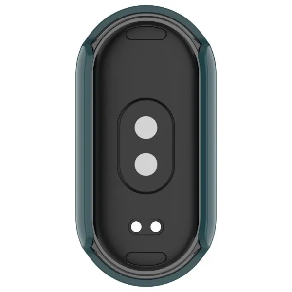 PC FULL COVER Plastový kryt so sklom pre Xiaomi Smart Band 10 / 10 NFC tmavozelený