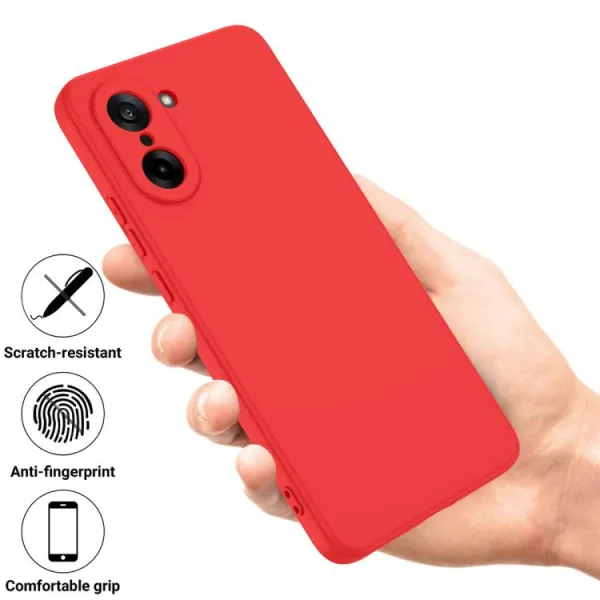 RUBBER Ochranný obal pre OnePlus Nord CE 5 5G červený