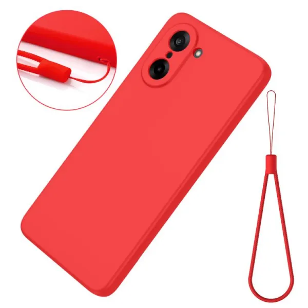 RUBBER Ochranný obal pre OnePlus Nord CE 5 5G červený
