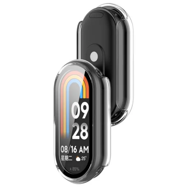 PC FULL COVER Plastový kryt so sklom pre Xiaomi Smart Band 10 / 10 NFC priehľadný