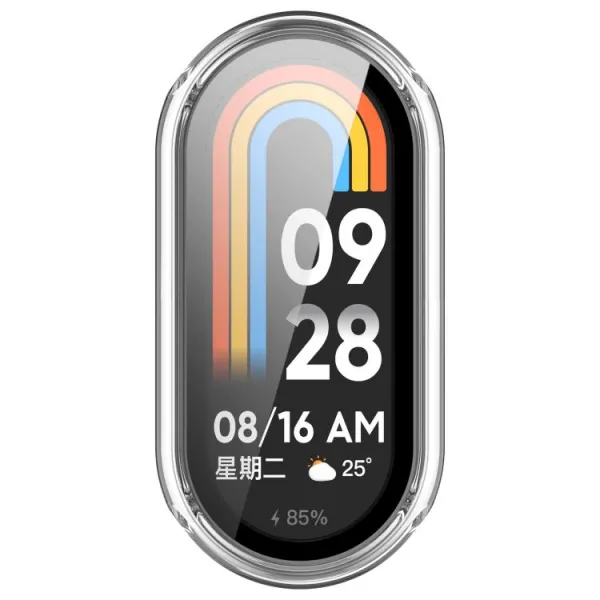 PC FULL COVER Plastový kryt so sklom pre Xiaomi Smart Band 10 / 10 NFC priehľadný
