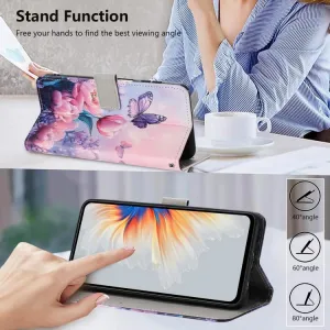 ART Peňaženkový kryt pre Honor 400 Smart 5G / Honor X7d PINK BUTTERFLY