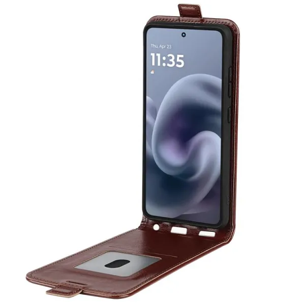 Vyklápacie puzdro pre Motorola Moto G86 5G hnedé