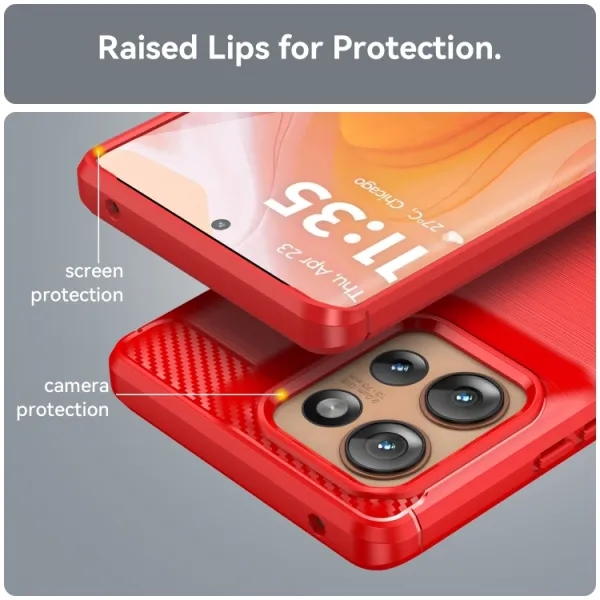 FLEXI TPU Ochranný kryt Motorola Edge 50 červený