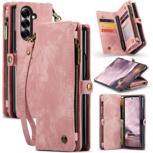 WALLET Ochranný kryt s peňaženkou 2v1 pre Samsung Galaxy Z Fold7 5G ružový