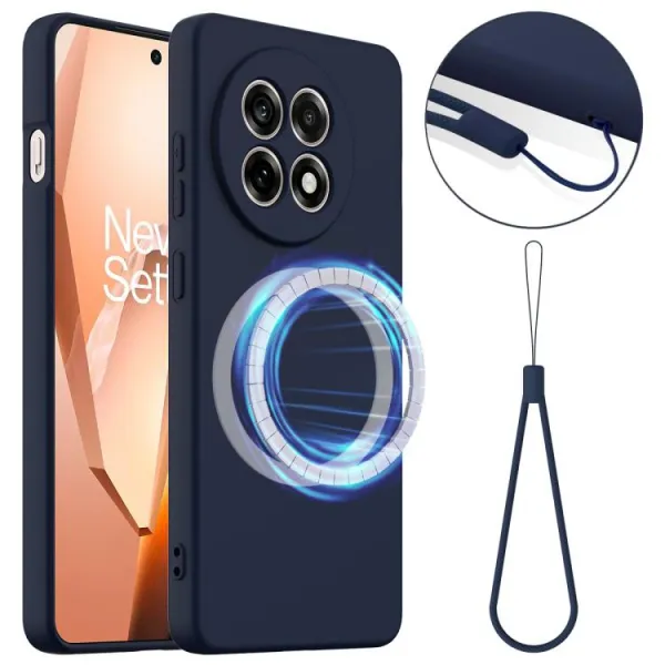 RUBBER MAGSAFE Silikónový kryt pre OnePlus 13R 5G NAVY BLUE