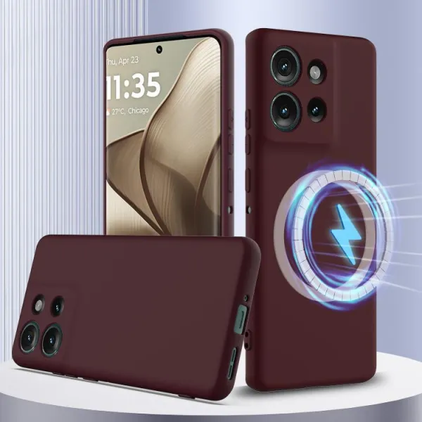 RUBBER MAGSAFE Silikónový kryt pre Motorola Edge 50 PLUM COLOR