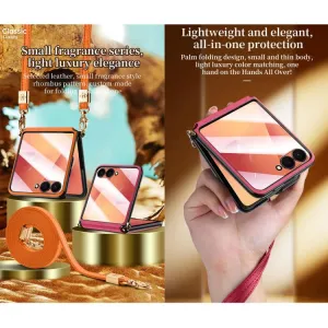 SULADA ELEGANT Ochranný kryt s remienkom Samsung Galaxy Z Flip7 5G čierny