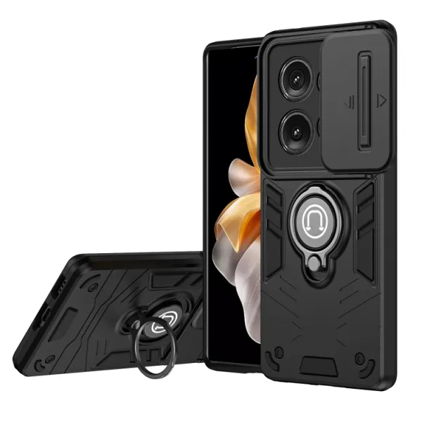 CAMPROTECT Obal s držiakom pre Motorola Edge 50 čierny