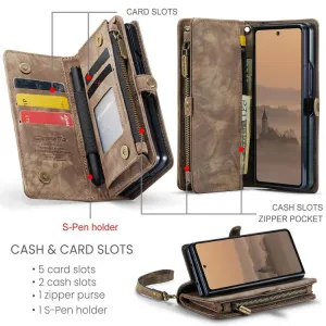 WALLET Ochranný kryt s peňaženkou 2v1 pre Samsung Galaxy Z Fold7 5G hnedý