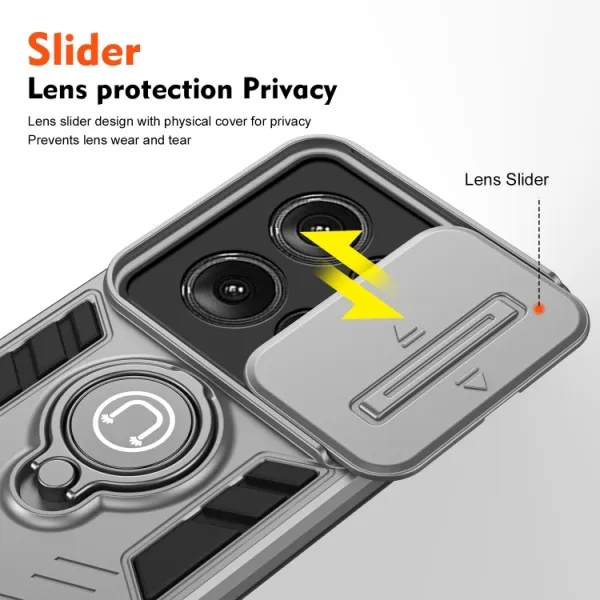 CAMPROTECT Obal s držiakom pre Motorola Edge 50 šedý