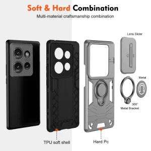 CAMPROTECT Obal s držiakom pre Motorola Edge 50 šedý