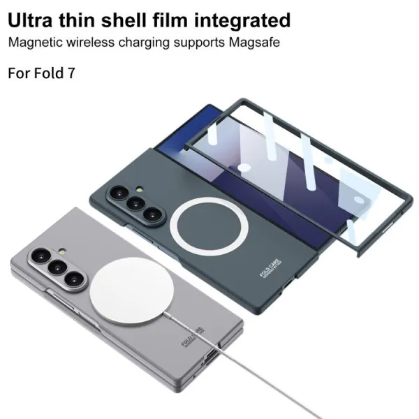GKK MAGSAFE Ochranný kryt so zabudovaným sklom Samsung Galaxy Z Fold7 5G BLACK