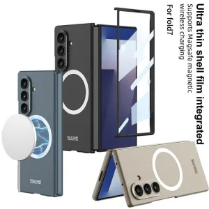 GKK MAGSAFE Ochranný kryt so zabudovaným sklom Samsung Galaxy Z Fold7 5G BLACK