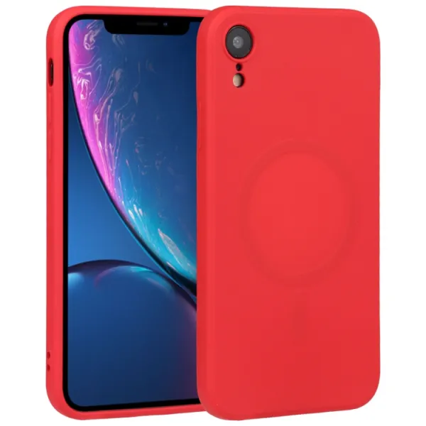 RUBBER MAGSAFE Silikónový kryt pre Apple iPhone XR červený