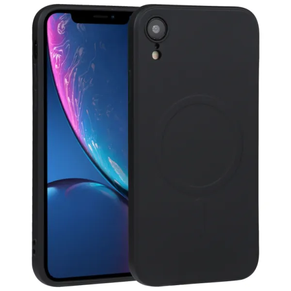 RUBBER MAGSAFE Silikónový kryt pre Apple iPhone XR čierny