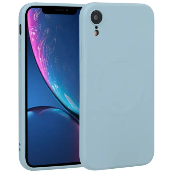 RUBBER MAGSAFE Silikónový kryt pre Apple iPhone XR svetlomodrý