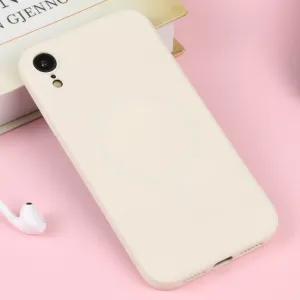 RUBBER MAGSAFE Silikónový kryt pre Apple iPhone XR mliečny