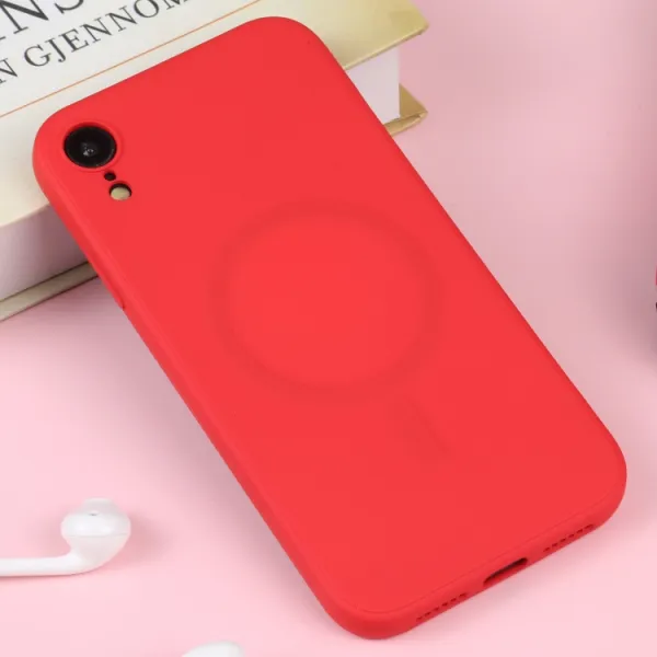 RUBBER MAGSAFE Silikónový kryt pre Apple iPhone XR červený