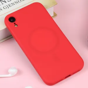 RUBBER MAGSAFE Silikónový kryt pre Apple iPhone XR červený