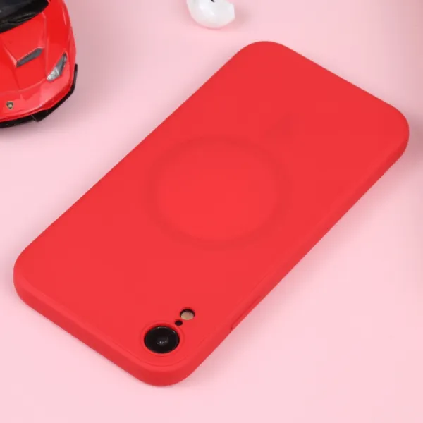 RUBBER MAGSAFE Silikónový kryt pre Apple iPhone XR červený