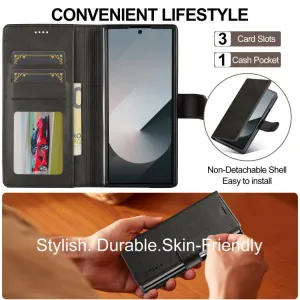 IMEEKE Peňaženkový obal pre Samsung Galaxy Z Fold7 5G čierny