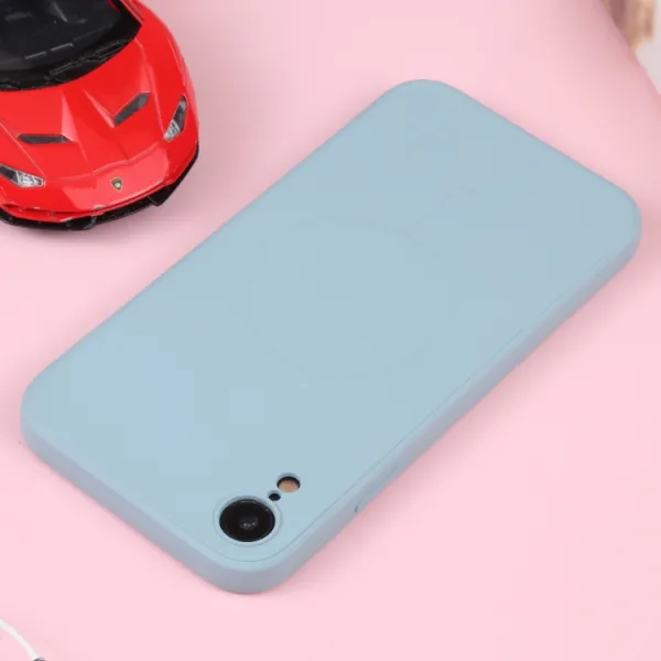 RUBBER MAGSAFE Silikónový kryt pre Apple iPhone XR svetlomodrý