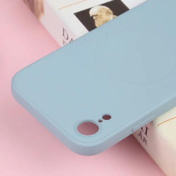 RUBBER MAGSAFE Silikónový kryt pre Apple iPhone XR svetlomodrý