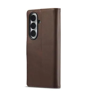 IMEEKE Peňaženkový obal pre Samsung Galaxy Z Fold7 5G tmavohnedý