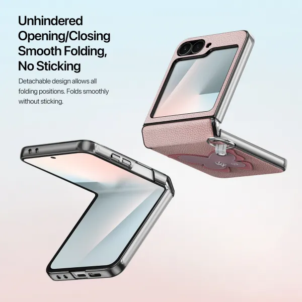 DUX LUVY Obal so šnúrkou pre Samsung Galaxy Z Flip7 FE 5G / Flip6 5G PINK BUTTERFLY
