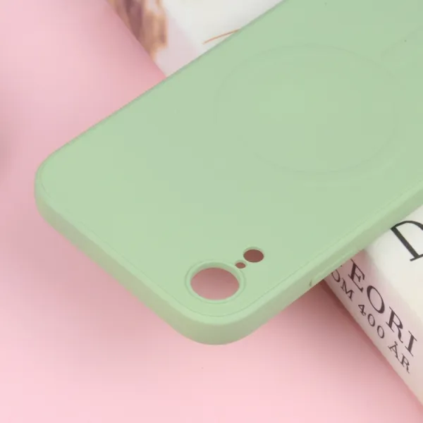 RUBBER MAGSAFE Silikónový kryt pre Apple iPhone XR svetlozelený